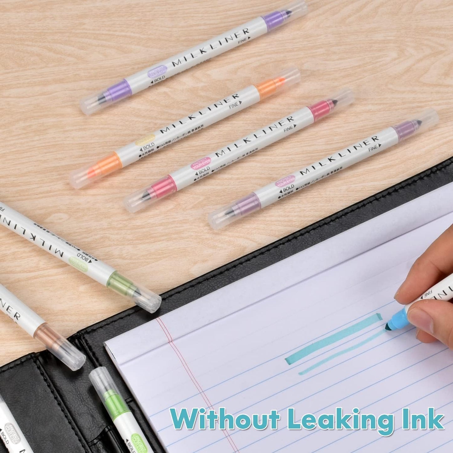 YOOUSOO Pastel Highlighters, Highlighters Assorted Colors, 24 Unique Retro Colors, Quick Dry Dual tip and Fine Tip No Bleed Highlighter Markers for Bible Journals Planners Books Notes