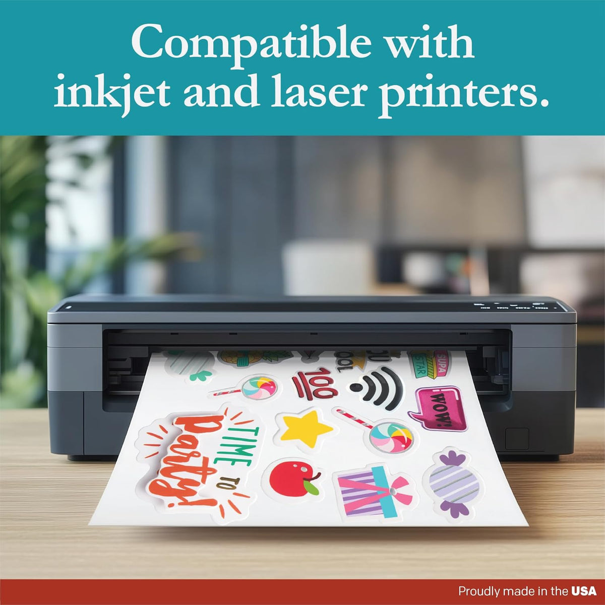 Premium Label Supply White Sticker Paper – No Back Slit - 8.5" x 11" – Laser/Inkjet Compatible – 1 per Sheet - 500 Sheets