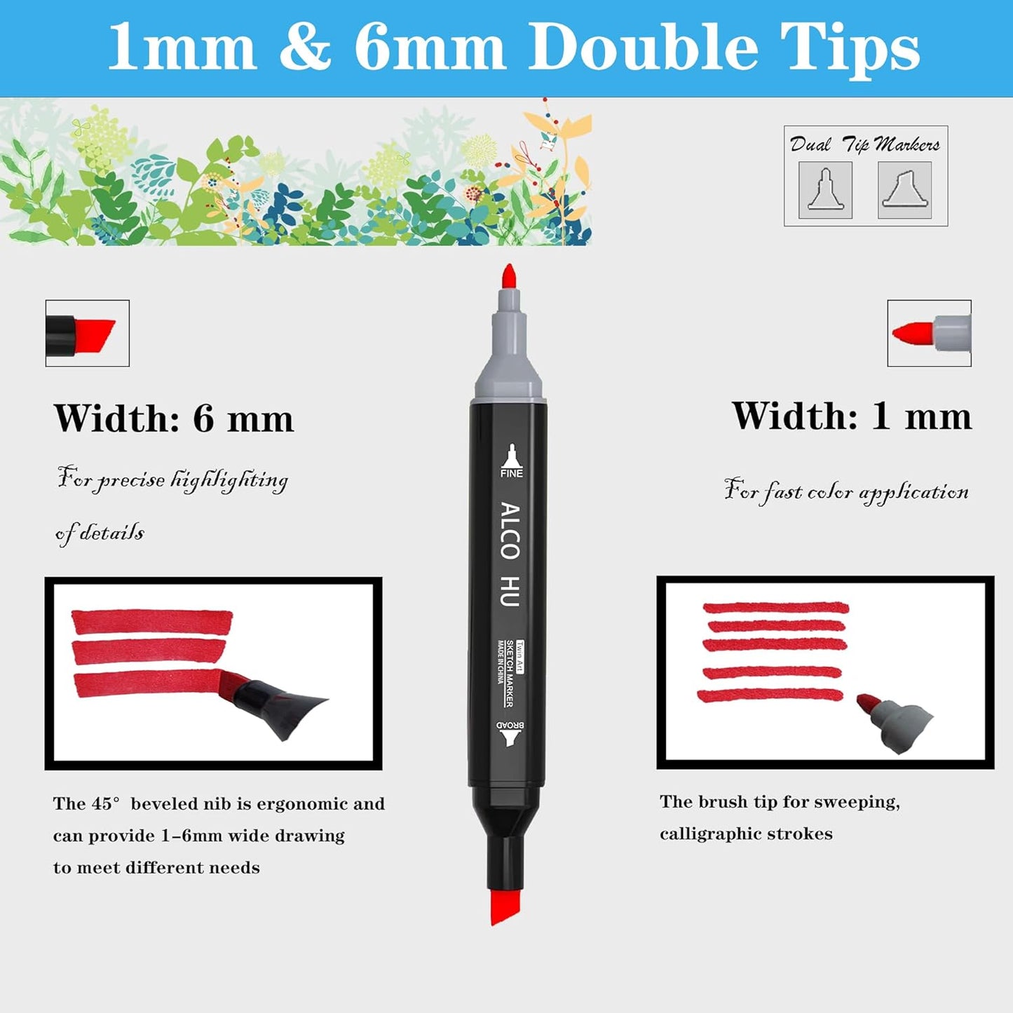 Alcohol Markers Set,168P Alcohol Markers Brush Dual Tip Sketch Gift for Painting, Art Supply Permanent Coloring stuff