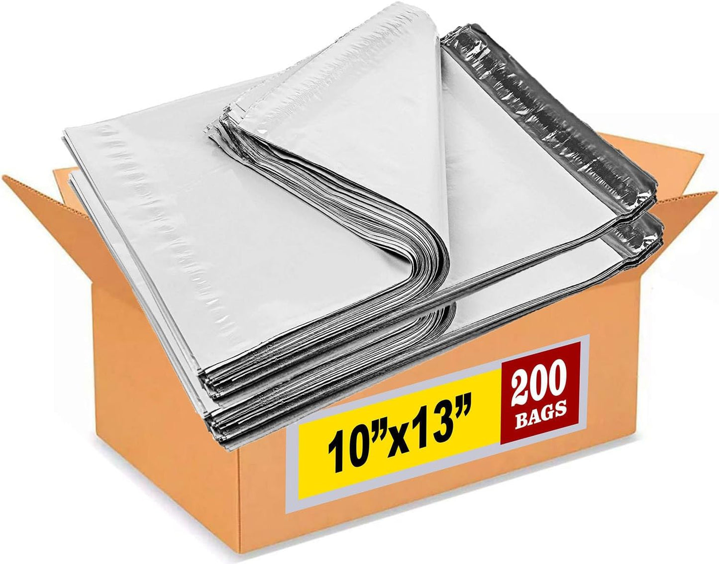 iMBAPrice 200 10x13 White Poly MAILERS ENVELOPES Bags 10x13 (Total 200 Bags)