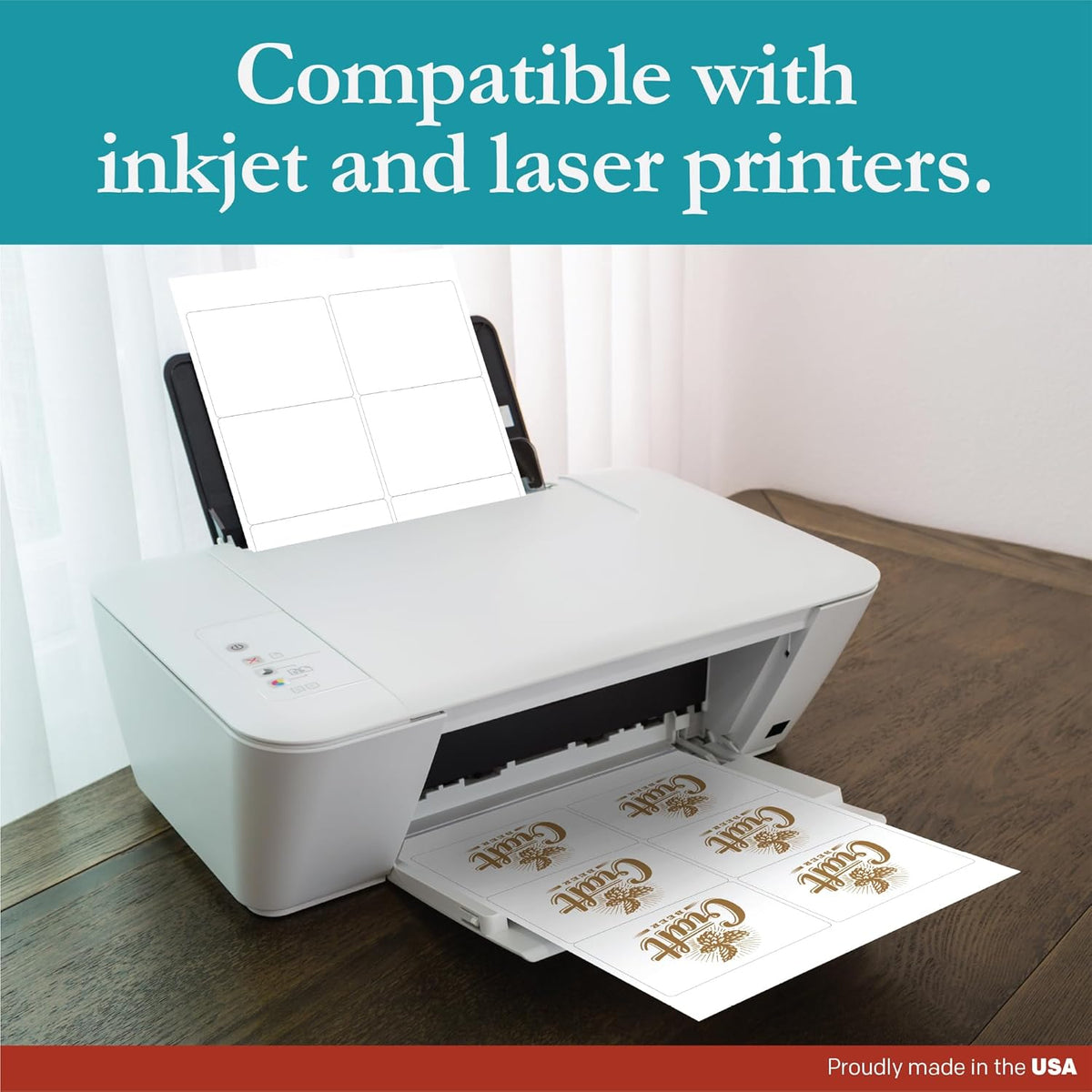 Premium Label Supply White Sticker Labels – 4" x 3" – Laser/Inkjet Compatible – (6 per Sheet), 1000 Sheets – 6,000 Total Adhesive Labels