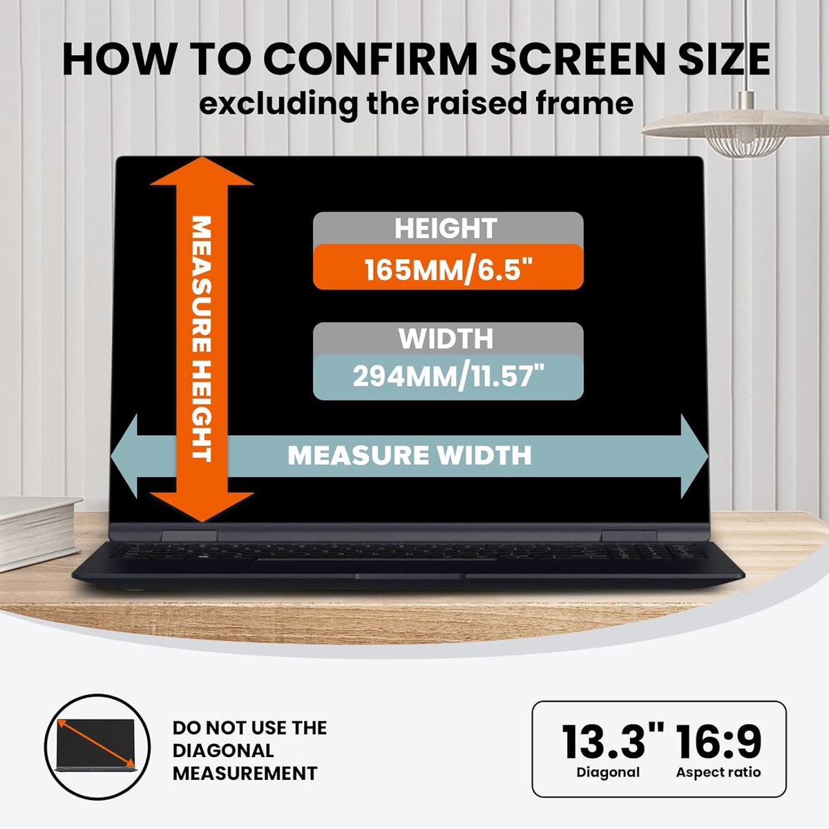 Upgraded HD Computer Privacy Screen 32 inch, Monitor Privacy Screen for 16:9 Widescreen Removable Anti Glare Computer Shield Cover and Blue Light UV-Blocking Filter