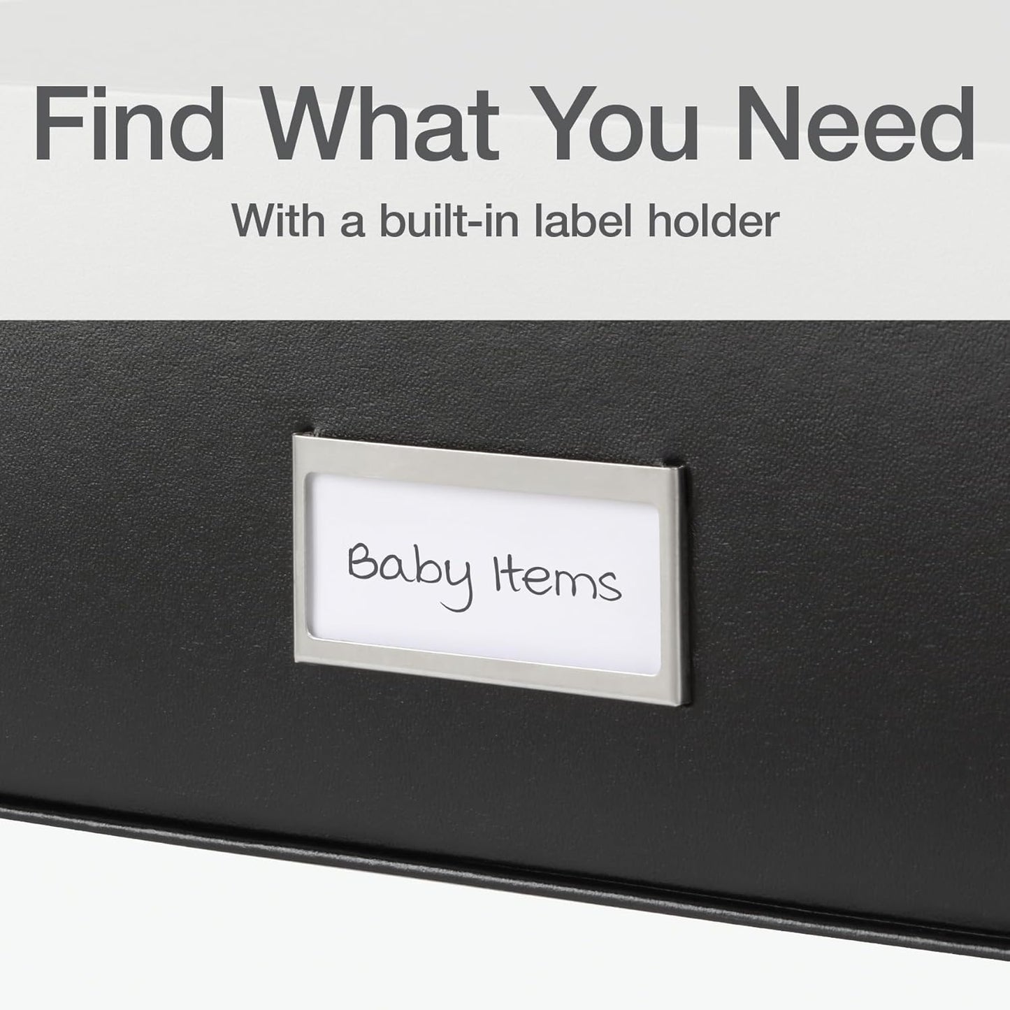 Oxford Keepsake Box, Protective Storage Box, Home and Office Organizer, Photo Storage Box, Souvenir Organizer, Large, 16" x 12" x 4 1/4" (41787)