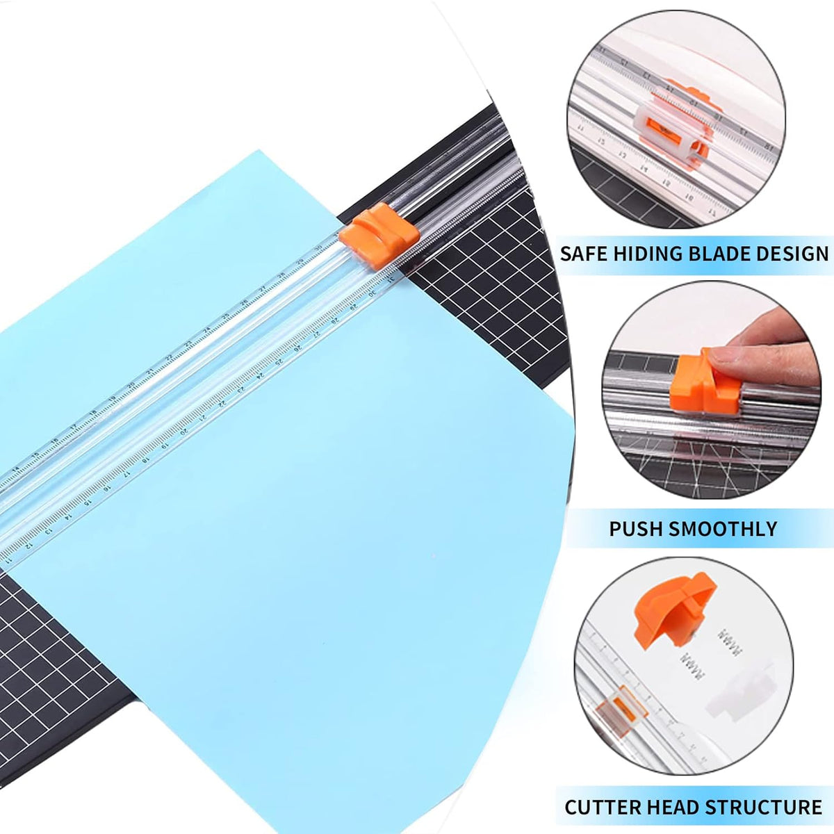 ZEQUAN A3 Paper Cutter Slider Portable Trimmer - 18 Inch Paper Trimmer for Scrapbooking, Max. Cutting Length 16.5 Inch Craft Paper Cutter 10 Sheet Copy Paper Capacity