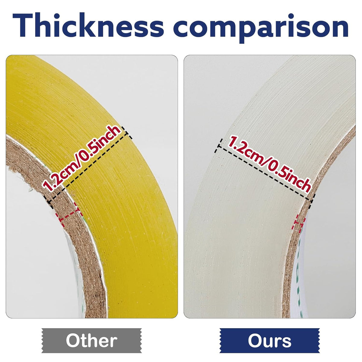 Clear Packing Tape (12 Rolls), Heavy Duty Packaging Tape for Shipping Packaging Moving Sealing, 2 inches Wide, 65 Yards Per Roll