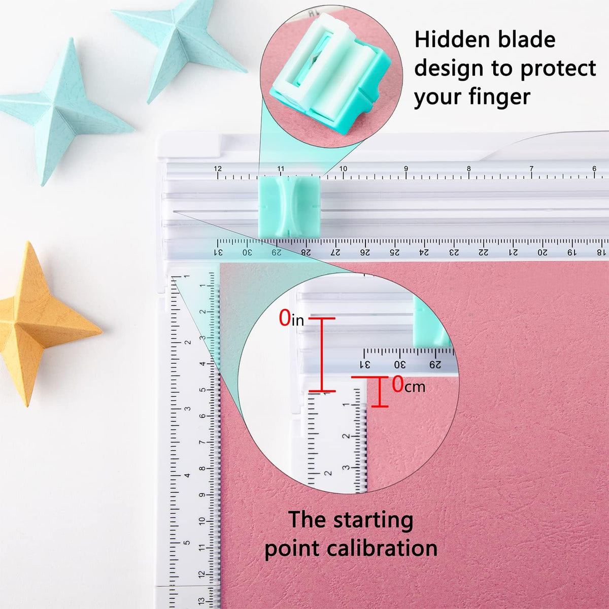 Ecraft Paper Trimmer Scoring Board: 12 x12 inch Craft Paper Cutter - Folding & Scorer for Cover of Book & Gift Box and Photo etc