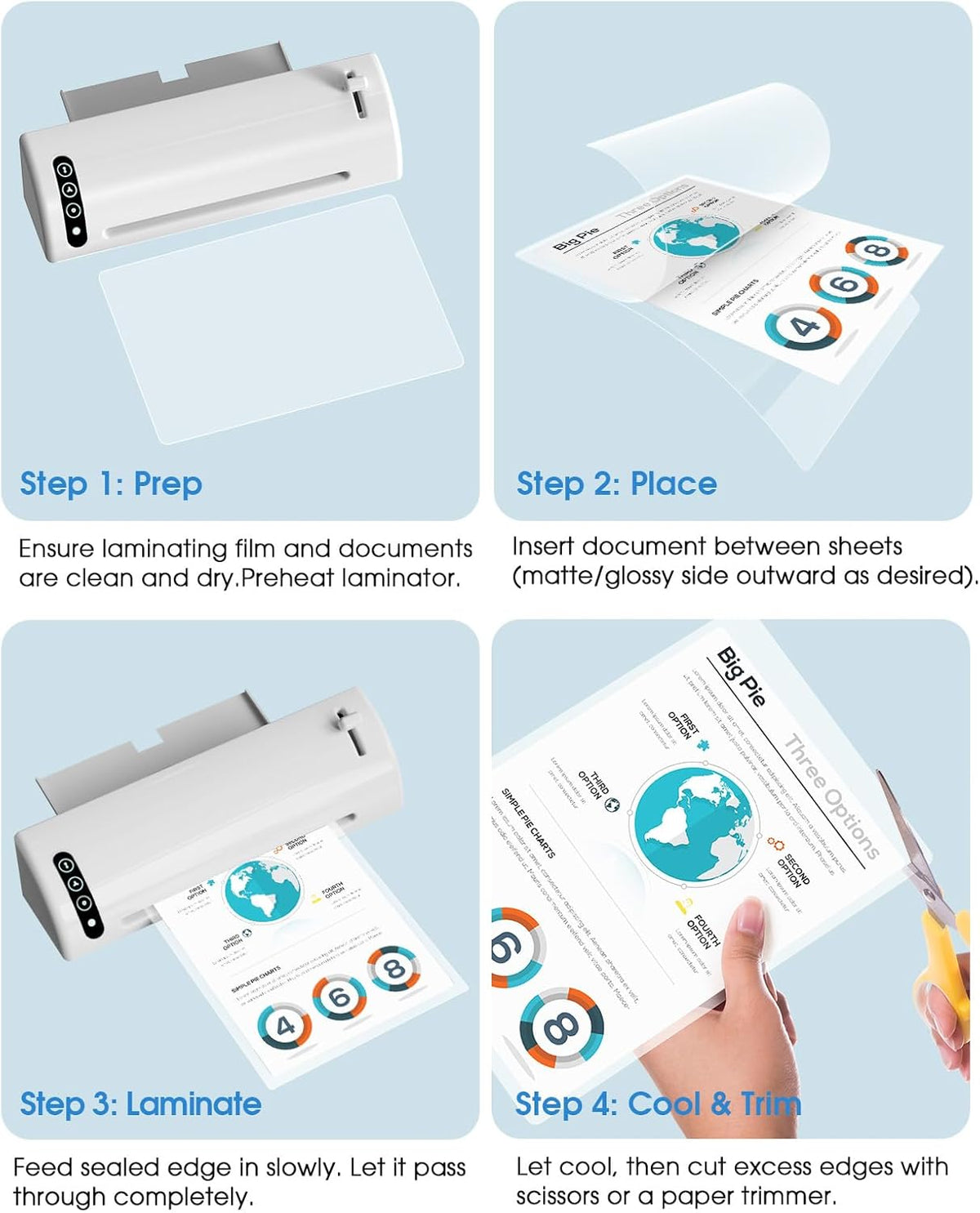 KTRIO Laminating Sheets 5 Mil, Hold 8.5 x 11 inches Sheet, 200 Pack Clear Thermal Laminate Pouches for Laminator, 9 x 11.5 inches Lamination Sheets, Home Office School Supplies