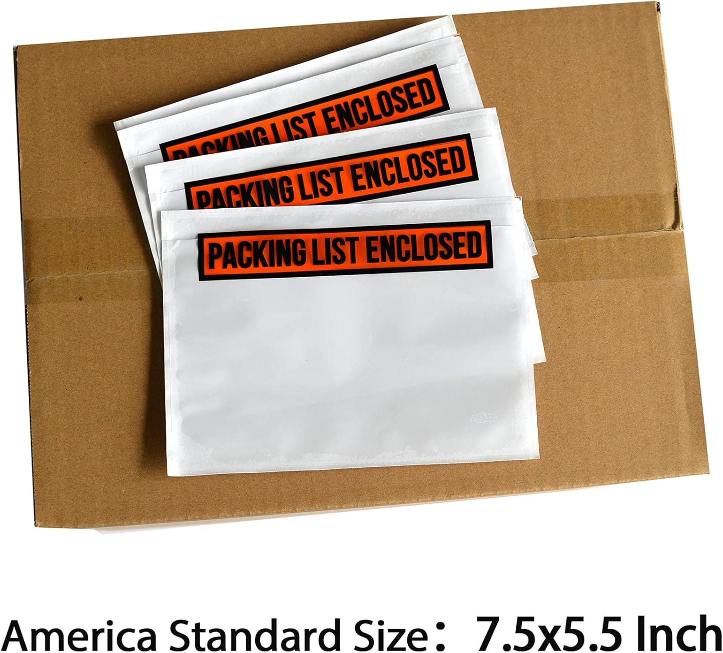 1000 PCS 7.5"x 5.5" Clear Self-Adhesive Packing List Envelopes - Plastic Shipping/Mailing Pouch Enclosed Bags for Packing Slips Invoice