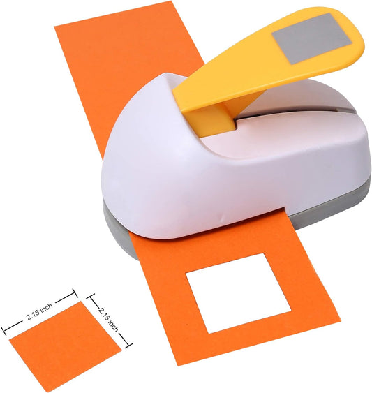 Craft Lever Punch 2.15X2.15 inch Equilateral Size Square Paper Punch （Corner to Corner 3inch） Professional Tool for Paper Crafting DIY Projects，Gifts，Stationery，Greeting Cards Arts Fun Projects