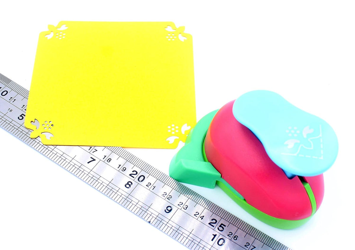 Hollow Right-Angle Embossing Puncher - Handmade Scrapbooking Craft Lever Corner Punch (Sunflower)