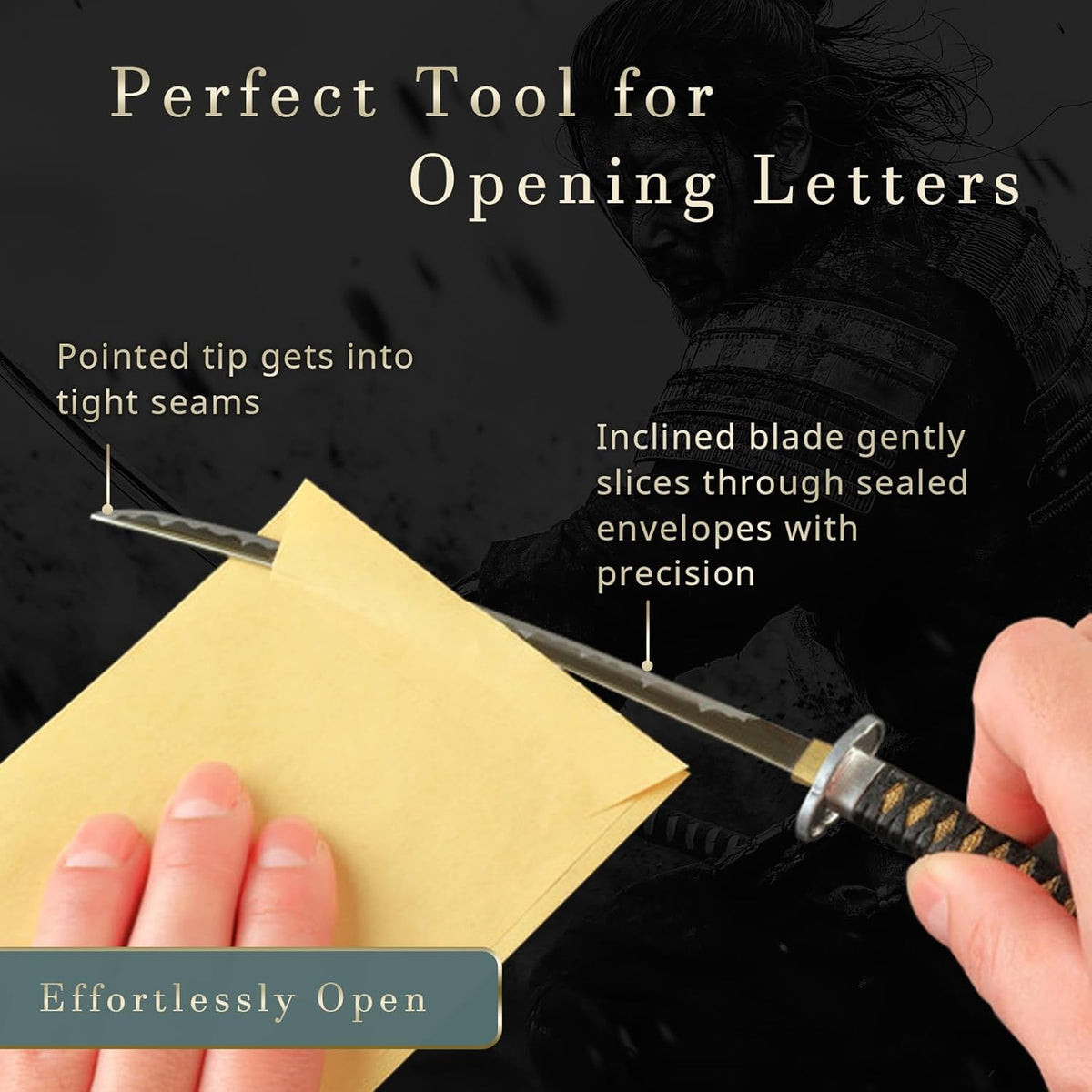 Mini Japanese Samurai Katana Sword Paper Knife Letter Opener 8.3 inch Made in JAPAN (Okita Souji)