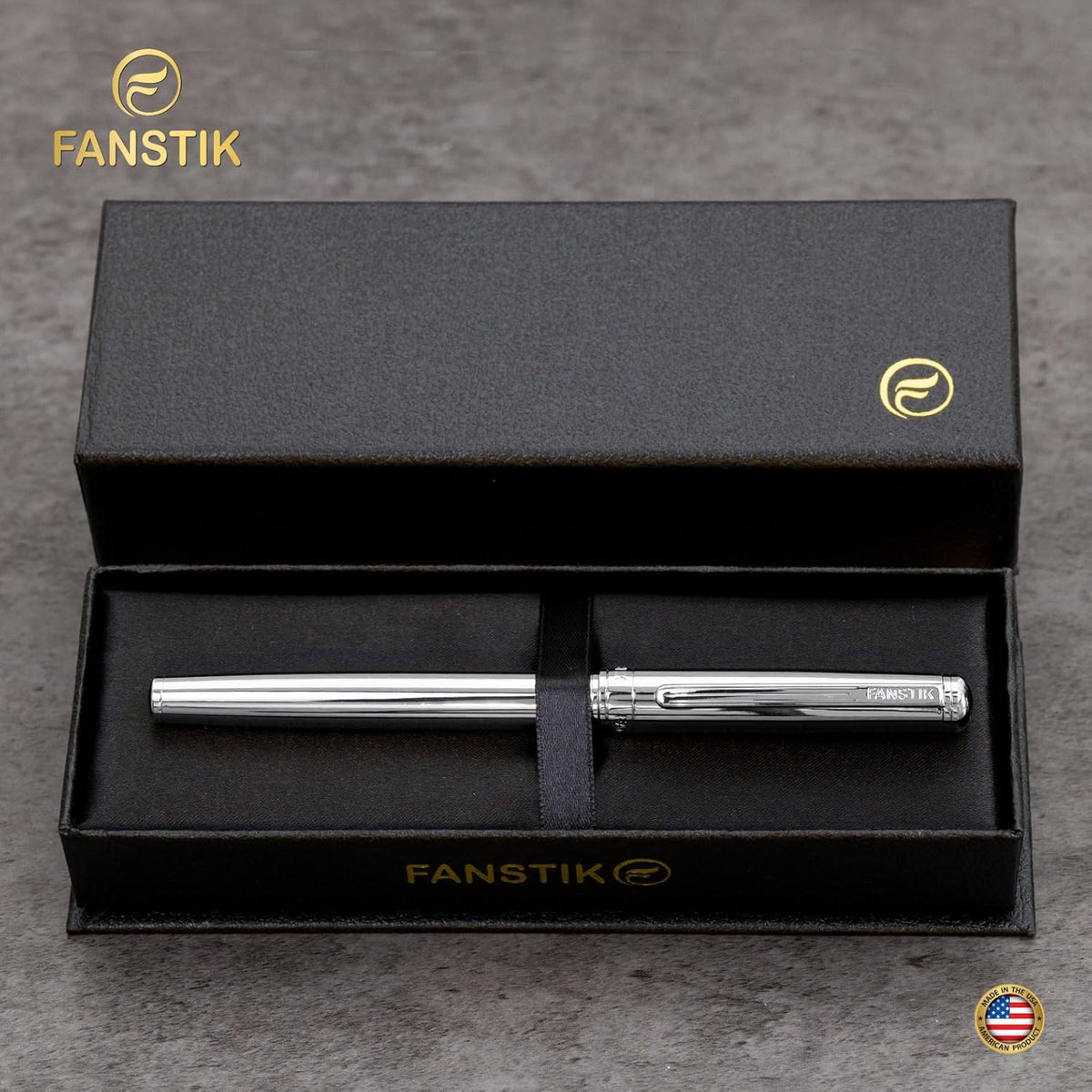 Silver Luxury Rollerball pen (Made In USA) fancy gift set for women, Real 24K Gold Plating, Professional executive pen gift set for men (Lux Rollerball Silver)
