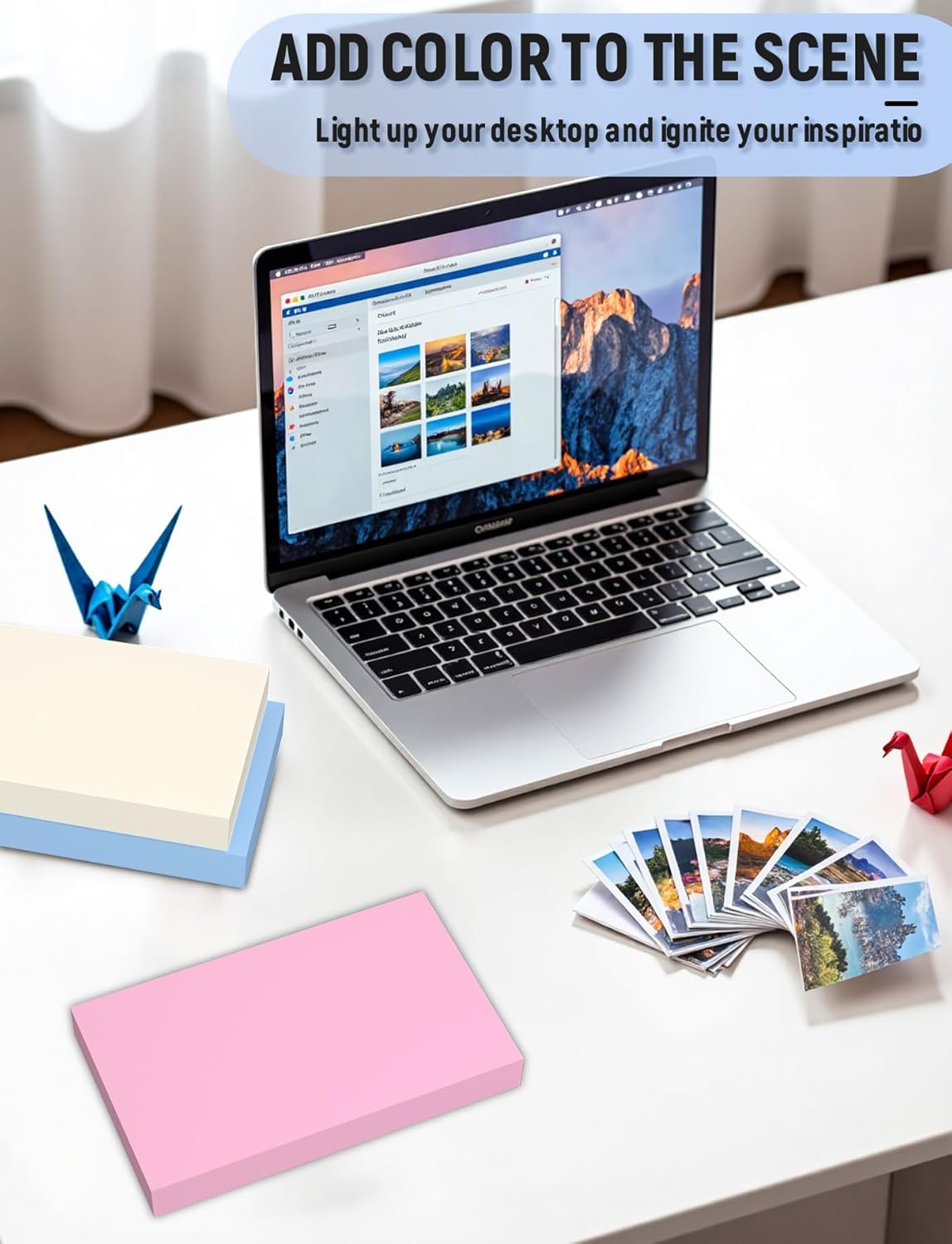 Colored Index Cards 3x5, 300 Pcs Blank Index Cards 3x5, Double-Sided Blank Flashcards, 6 Colors Note Cards 3 x 5, Heavy Bright Flash Cards for Studying, Colored Notecards for Office, School, and Home