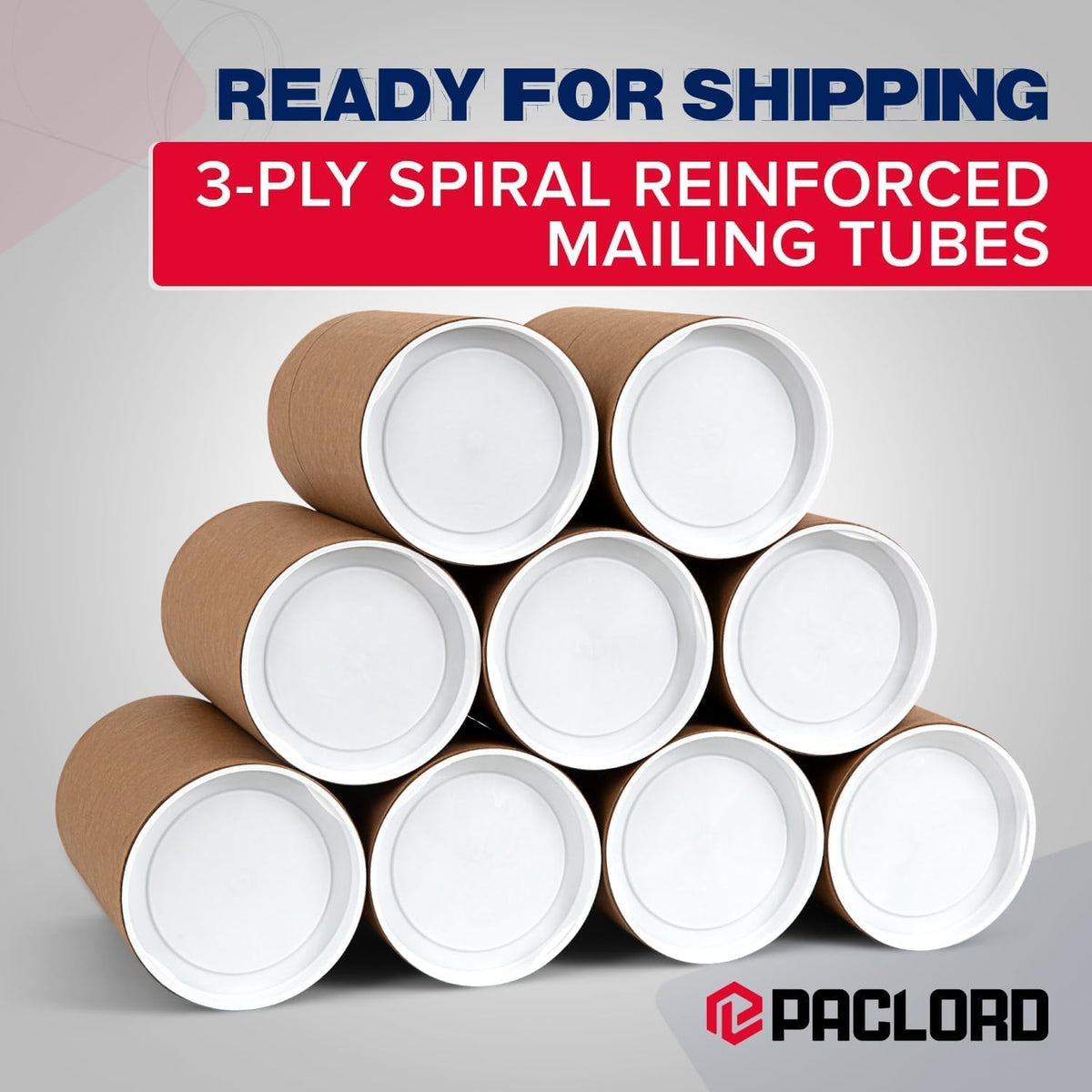 3" x 6" Heavy-Duty Reinforced Cardboard Mailing Tube, Pack of 6 Tubes with 12 Caps – Secure USPS Approved – Great for Shipping and Storing of Prints, Artwork, Posters or Documents