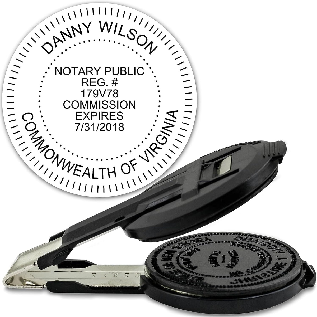 MaxMark Insert Only for Notary Seal Round Embosser for Virginia State