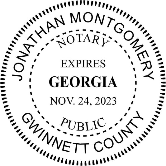 Georgia Round Notary Stamp | Official State Notary Stamp | Official Seals | Meets State Specifications (Georgia, Round Stamp)