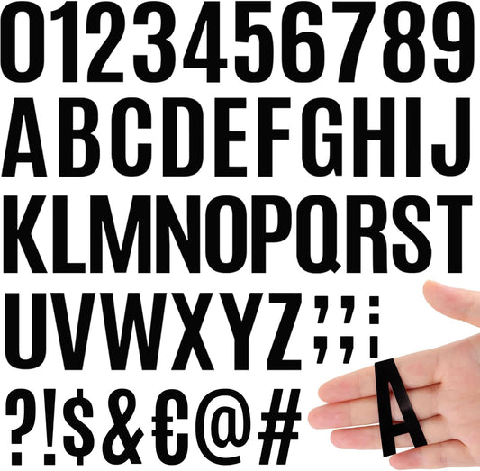 2142 PCS 42 Sheets Letter Stickers Mailbox Numbers and Letters Self Adhesive Vinyl Waterproof Alphabet Number Stickers for Mailbox Address,Craft,Water Bottles, Sign, Door, Home Decor (2 Inch,Black)