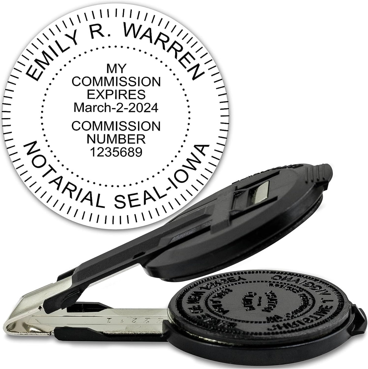 MaxMark Insert Only for Notary Seal Round Embosser for Iowa State