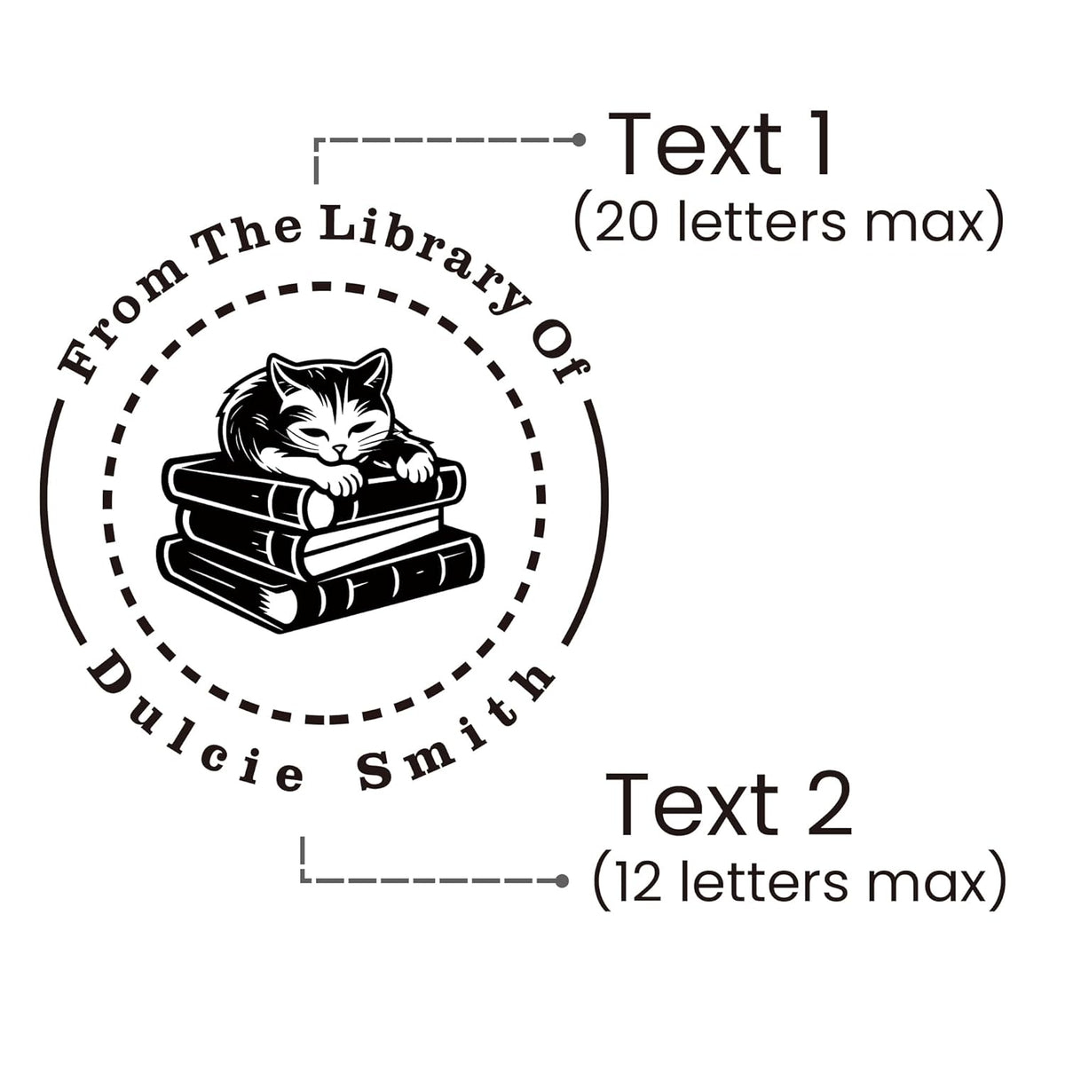 Book Embosser Custom Embosser Stamp with Your Name or Design Personalized Library Embosser Stamp Customized Books Business Cards Paper Documents Notebooks etc. (13)