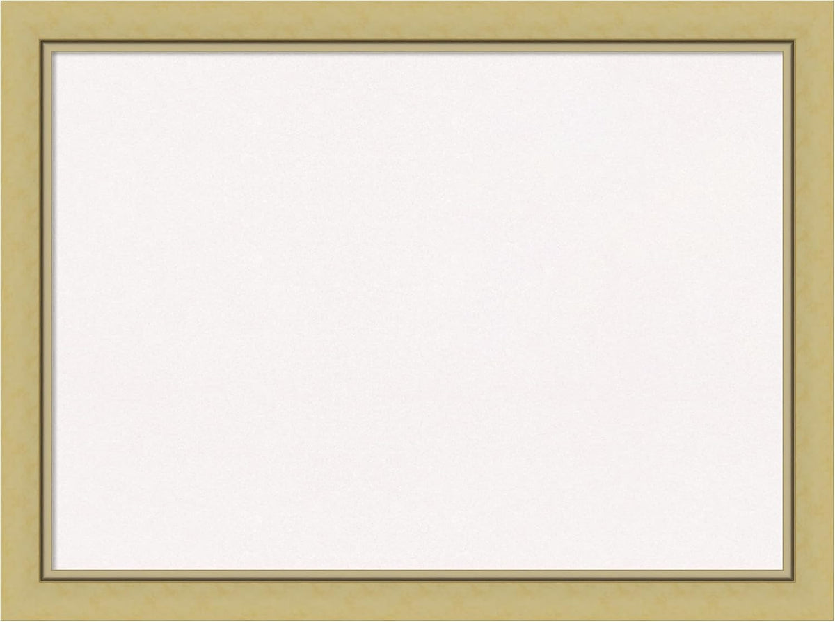 Amanti Art White Cork Board for Wall, 23x31 Vision Board with Gold Frame, Medium Corkboard Office Decor for Home Organization, Casual Corkboard Pinboard to display items for home organization