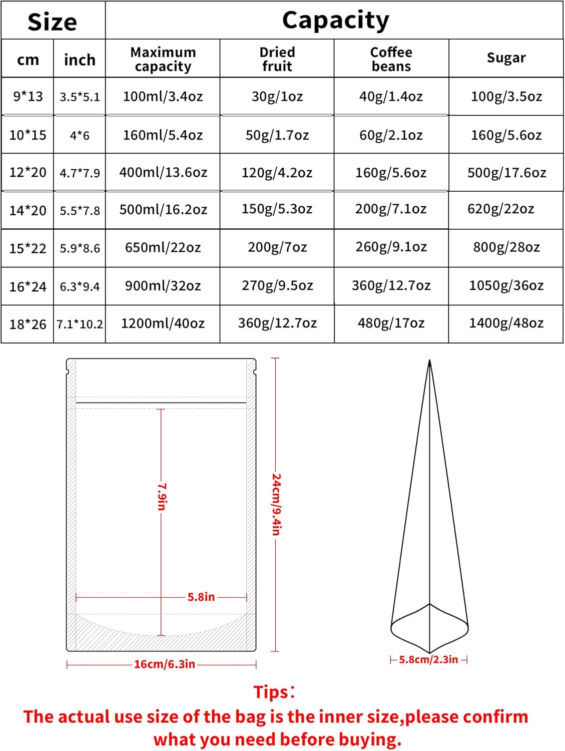 FireKylin 100 Pack Smell Proof Bags 6.3" x 9.4", Resealable Bags with Matte Window, Foil Pouch Stand Up Sealable Bags for Packaging(Gold)