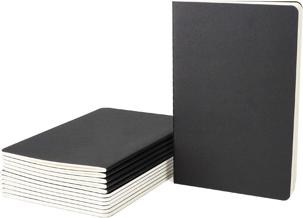 EUSOAR Travel Journal Notebook, A5 12 Pack 5.5" x 8.2" Soft Cover Lined Notebooks Journal, Drawing Notebook Notepad Sketchbook, Students Office Subject Diary Notebooks Journal 60 Lined Pages/30 Sheets