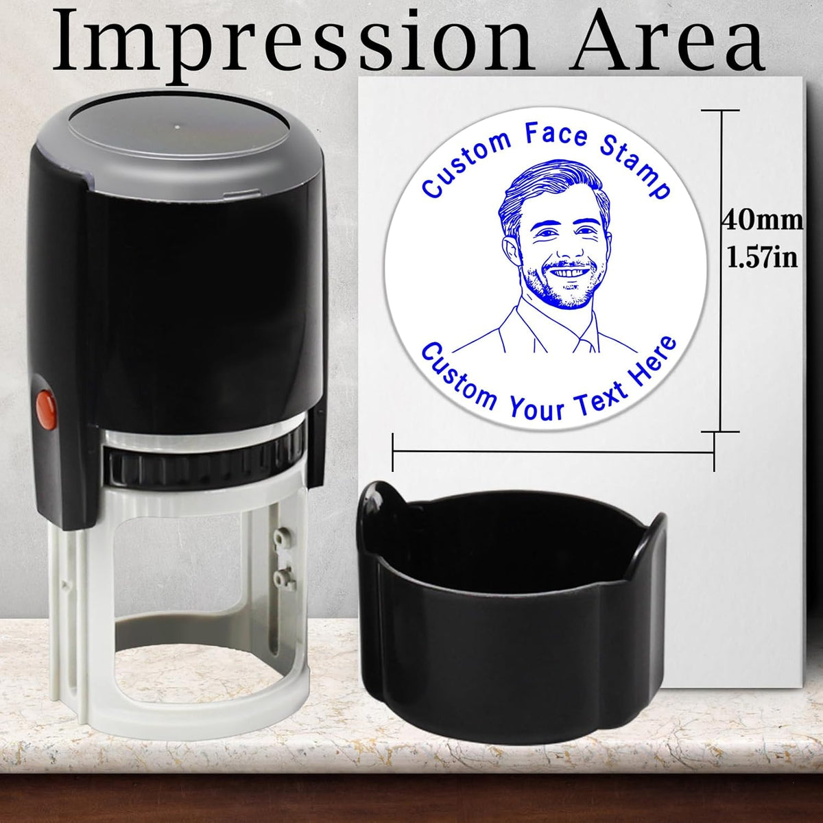 Self Inking Custom Address Stamp Personalized Stamps for Business Customized Rubber Stamps Teacher Stamper, Rubber Stamp with Text
