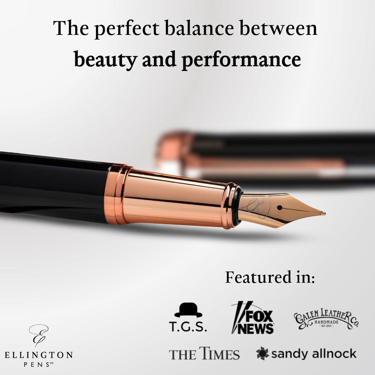 Luxury Fountain Pen Set- Fountain Pens for Writing - Smooth Extra Fine Nib - Includes Refillable Ink Converter, 3 Ink Cartridges [Black & Blue], Gift Box - Elegant Calligraphy