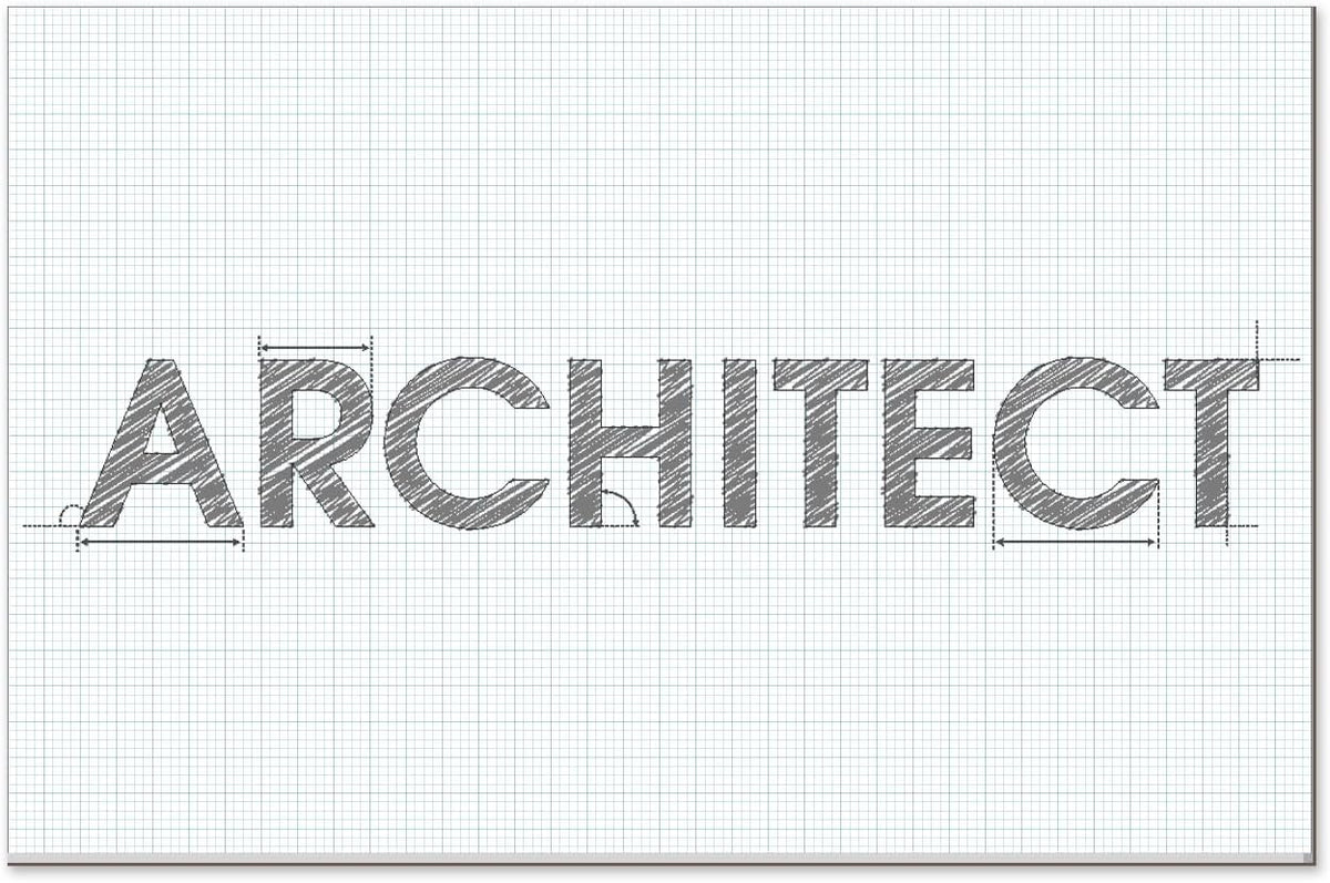 Graph Paper Pad - 30 Sheets/60 Pages, 24" x 36" Large Graph Paper 1" and 1/4" Blue Grid Paper for Engineer Architect Designer Mathematician Draftsmen Sketch House Commercial Building Plan Drafting