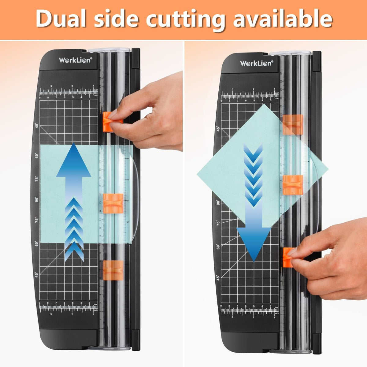 WORKLION Small Paper Trimmer, Portable Paper Cutter for Label, Origami, Card, Photo, Coupon, Scrapbook, Cardstock, Laminated Paper, and Craft Project