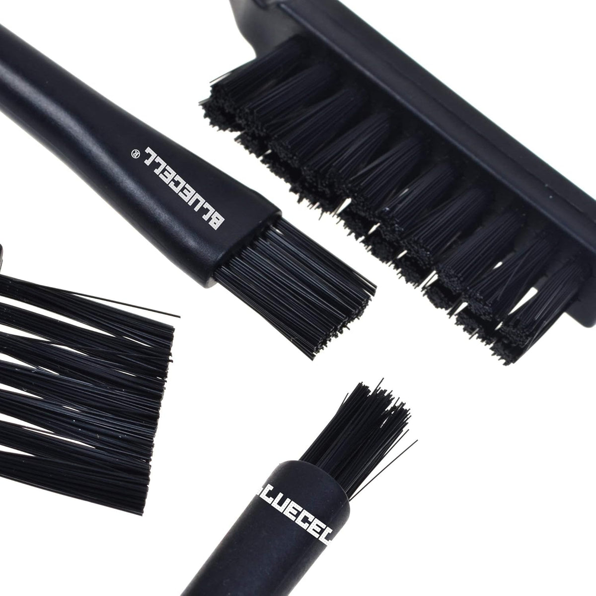 BLUECELL Set of 4 Plastic Handle Nylon Anti-Static Brushes for Cleaning Keyboard Circuit Board