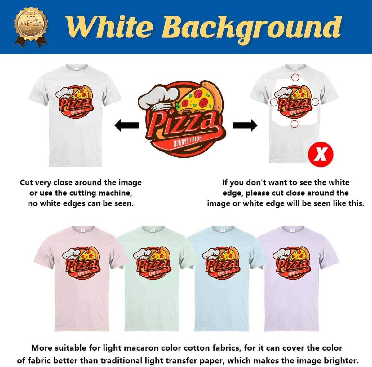 TransOurDream Iron on Heat Transfer Paper for Light T Shirts (30 Sheets, 11x17", Light 2.0) Printable HTV Heat Transfer Vinyl for Inkjet Printers Iron on Transfers for White Cotton Fabrics