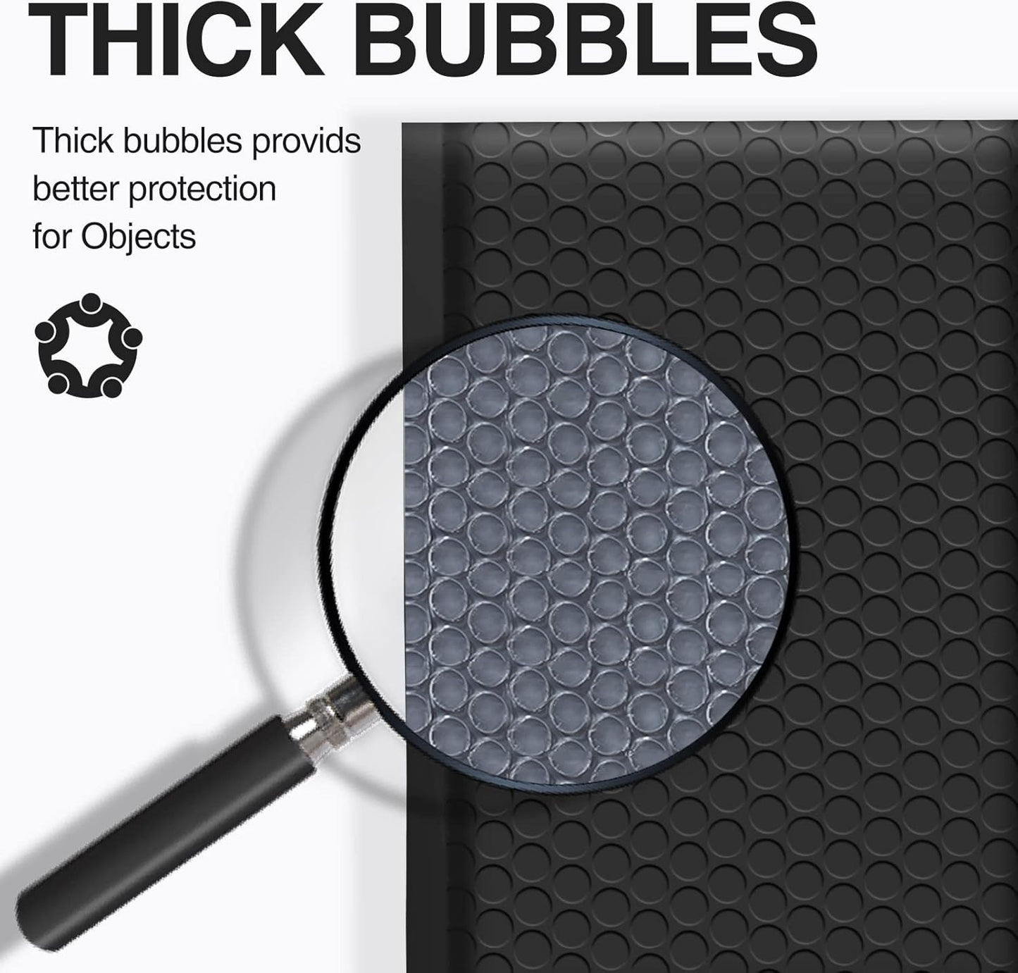 UCGOU Bubble Mailers 8.5x12 Inch 40 Pack Usable Size 8.5x11 Inch Black Padded Envelopes Medium Waterproof Packaging Bags for Shipping Self Seal Strong Adhesive Envelopes for Jewelry Makeup Supplies