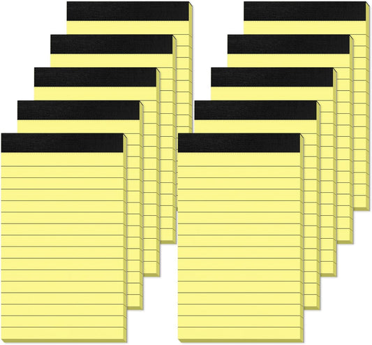 Yellow Note Pads 3x5 Small Notepads 3x5 Memo Pads Small Notebooks 3x5 Writing Pads 3x5 Lined Notepads 10 Pack Small Pads of Paper 3 x 5 Note Paper Pads 3x5 Yellow Pocket Notebook 30 Sheets per Notepad