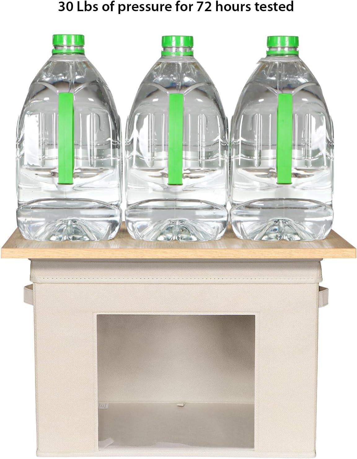 Univivi Foldable Fabric Storage Boxes Large Storage Bins with Lids [4-Pack] Collapsible Storage Cubes Organizer Containers Organization Baskets for Home, Bedroom, Closet (Beige, 17“ x 12” x 12")