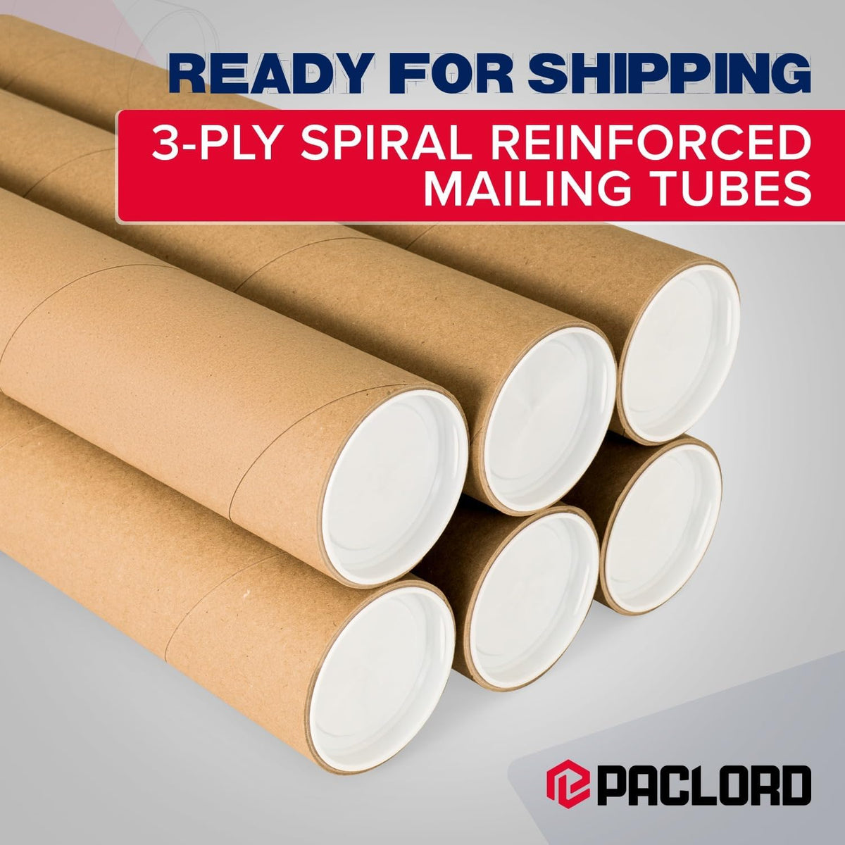 3" x 18" Heavy-Duty Reinforced Cardboard Mailing Tube, Pack of 6 Tubes with 12 Caps – Secure USPS Approved – Great for Shipping and Storing of Prints, Artwork, Posters or Documents