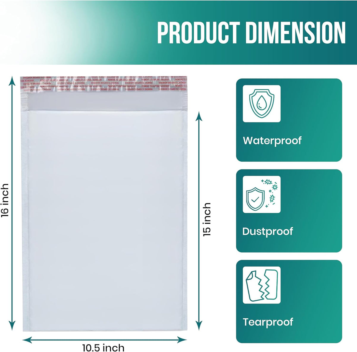 Levex - #5 10.5" x 16" [100 Pack] Poly Bubble Mailers, Padded Envelope Mailers, Packing Envelope & Mailing Bags for Shipping