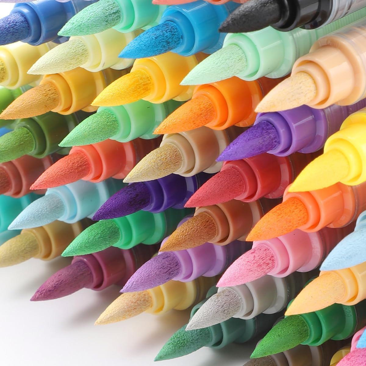 seatosea 24 Colors Paint Pens Art Acrylic Markers for Kids, Soft Brush Fine Tip Set Creative Marker Painting Pen for Coloring Book, Wood, Rock, Ceramic, Glass, Canvas and Crafts.