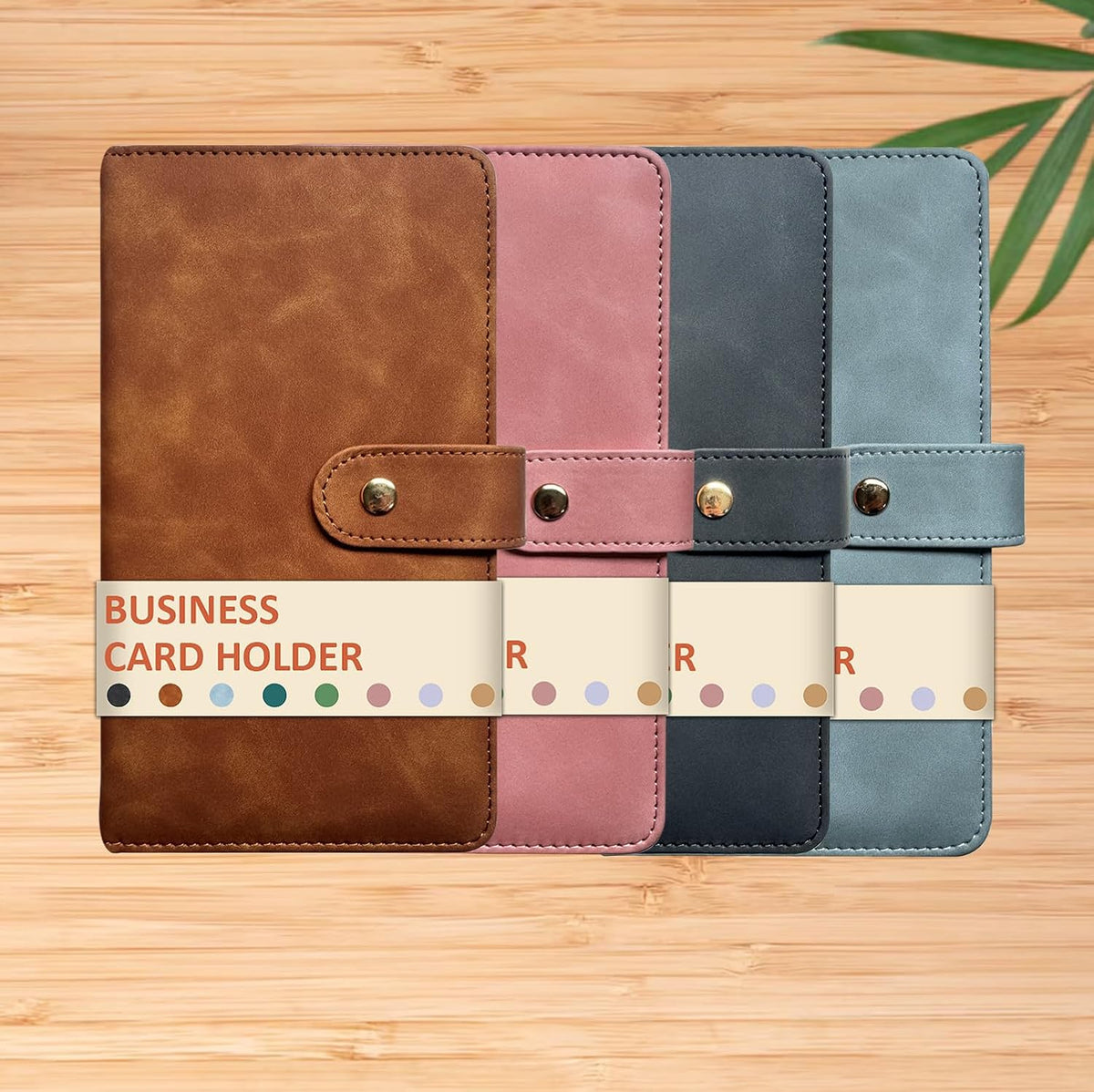 Leather Professional Business Card Holder Book Organizer, 240 Card Slots Capacity Booklet, Premium PU Name Cards Storage Folder with Soft Cover, Credit Card Binder Holder for Men/Women (Blue)