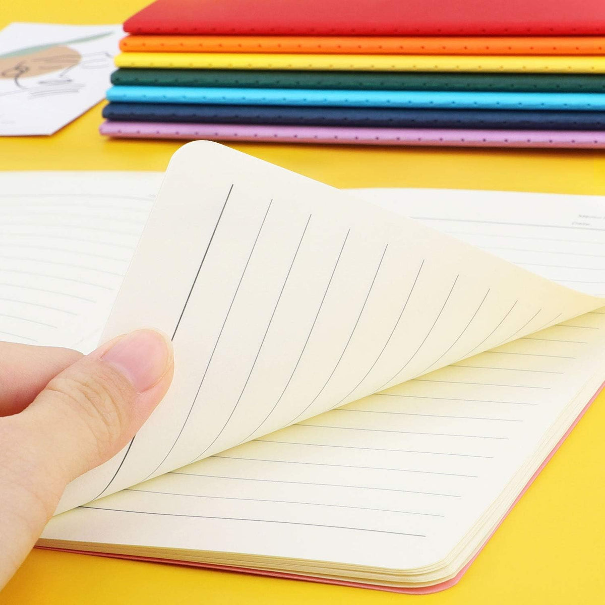 EUSOAR Subject Notebooks, A5 24 Packs 5.5" x 8.2" Soft Cover Lined Notebooks Journal, Drawing Notebook Notepad Sketchbook, Students Office Subject Diary Notebooks Journal 60 Lined Pages/30 Sheets