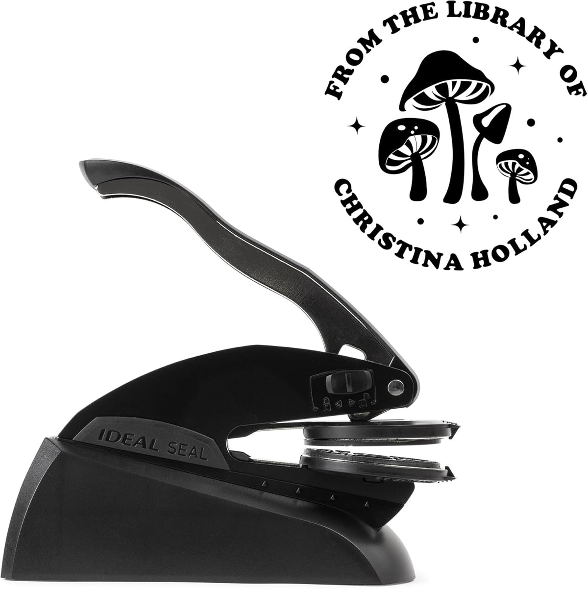 from The Library of Embossers & Stamps for Fantasy Book Readers | Custom Embosser | Custom Stamp | Ex Libris | Elevate Your Fantasy Collection of Stories and Novels (Design 13, Embosser)