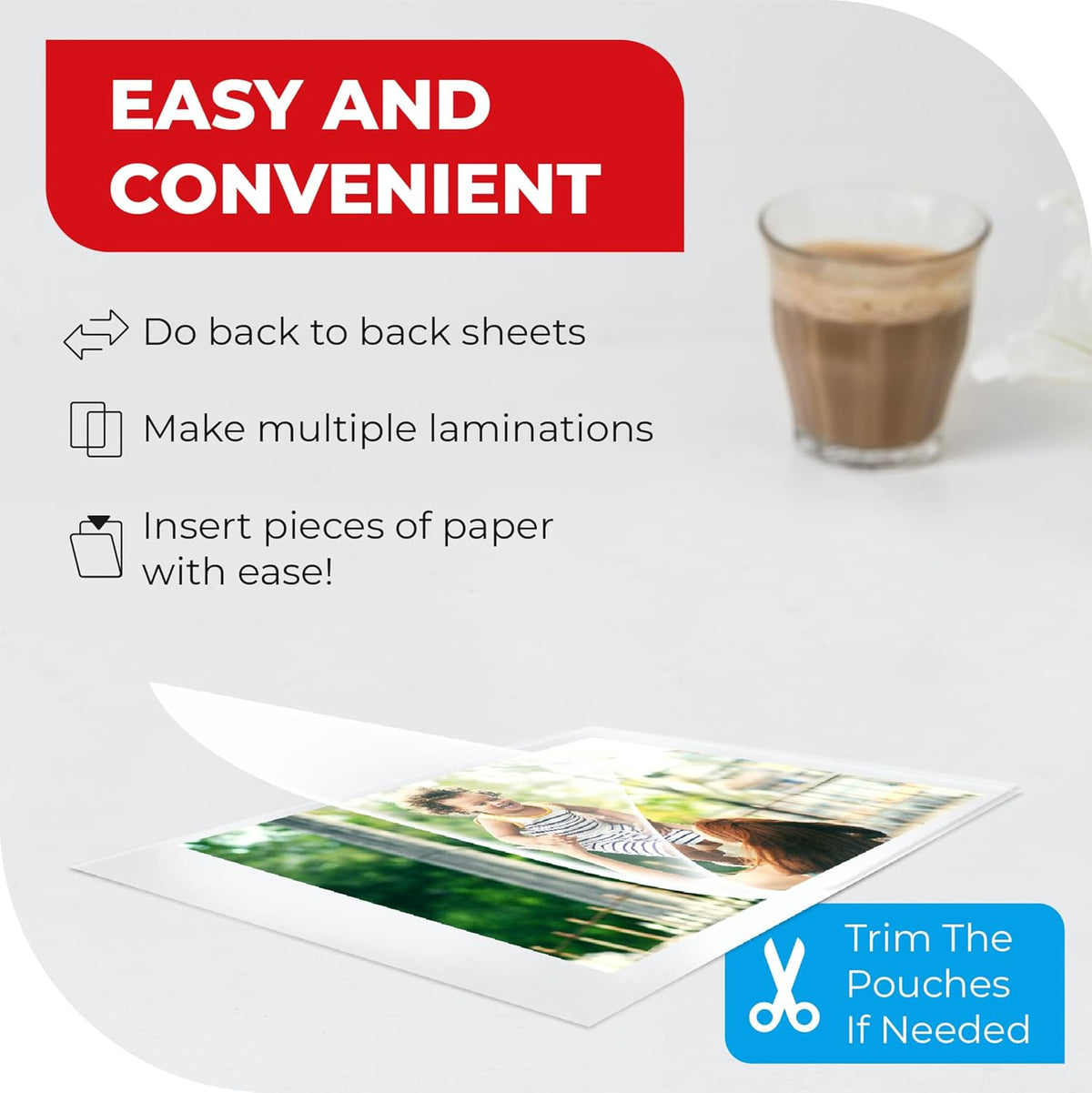 5MIL Thermal Laminating Sheets (100 Count) 4.3x6.3 inch, Card Size Dry-Erase Friendly Laminating Pouches, Compatible with Laminators, Crystal Clear Laminated Finish