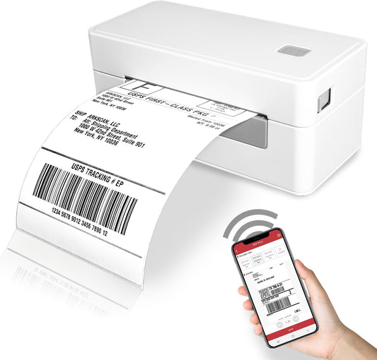 3044C-WF 300 DPI WiFi Shipping Label Printer Label Design Software on Windows, Print Wireless on Windows iPhone/iPad Mac Android UPS FedEx Ebay Shopify Shipstation Fanfold Direct Label