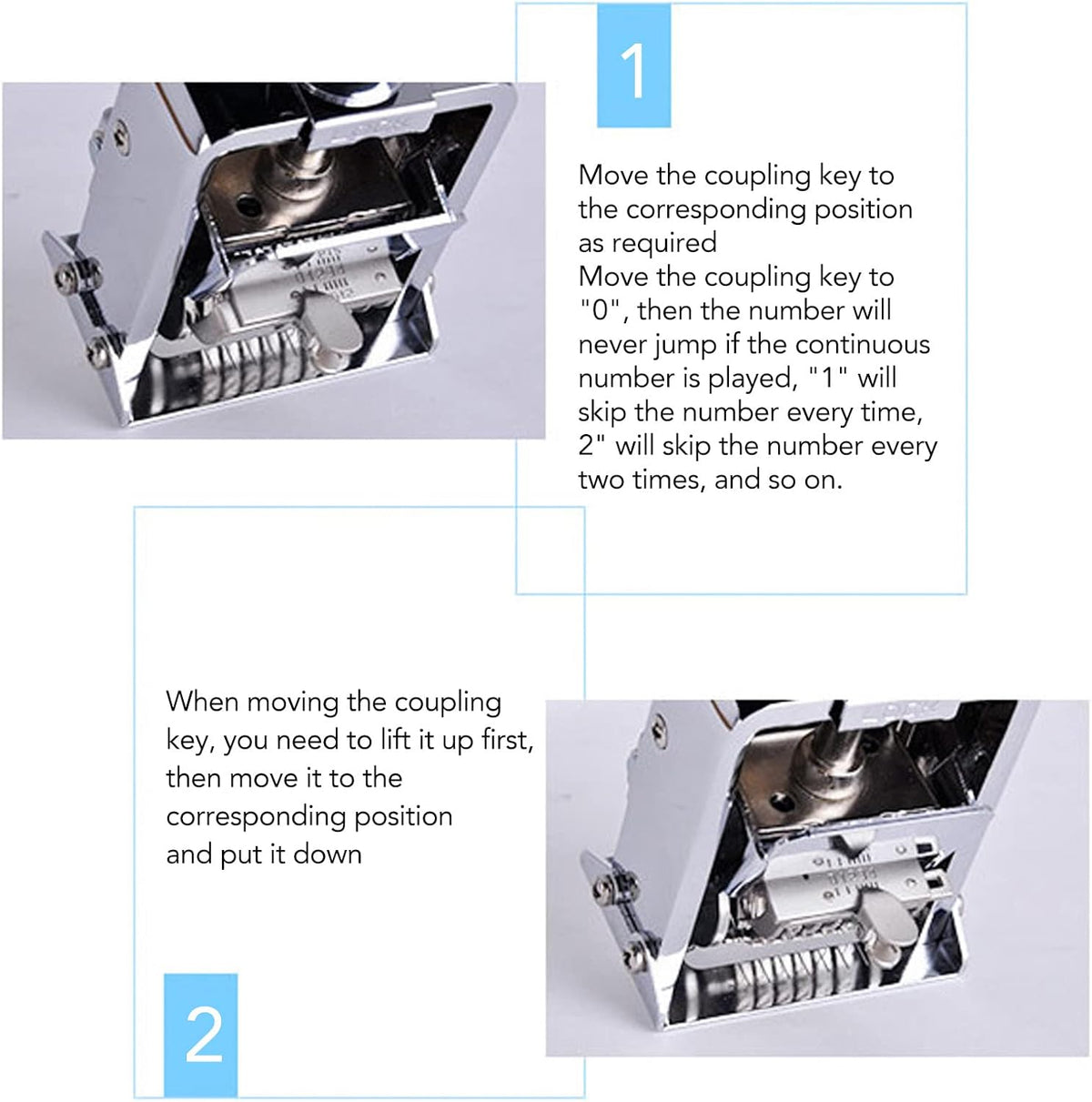 Number Stamp 8 Digit Automatic Numbering Machine, Self Inking Batch Number Stamp Multifunction DIY Scrapbooking Roller Stationery for Banking Accounting