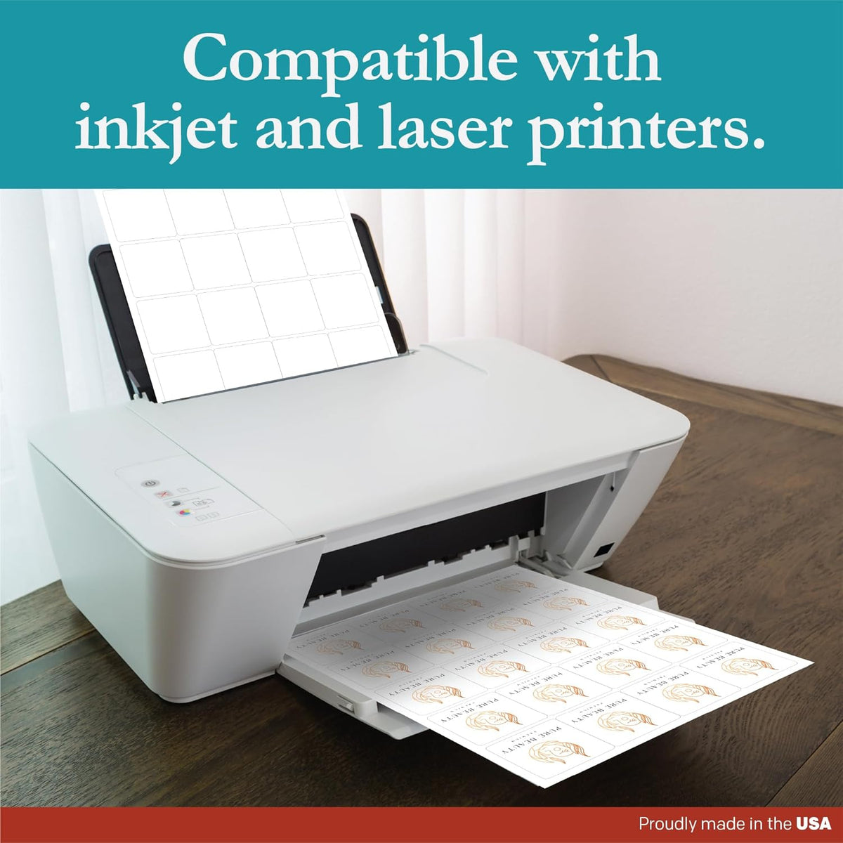 Premium Label Supply White Sticker Square Labels – 2" x 2" – Laser/Inkjet Compatible – (20 per Sheet), 25 Sheets – 500 Total Adhesive Labels