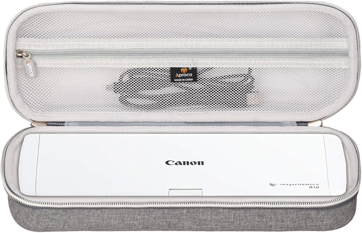 Aproca Grey Portable Hard Storage Case, for Canon ImageFORMULA R10 / ImageFORMULA P-215II Portable Document Scanner