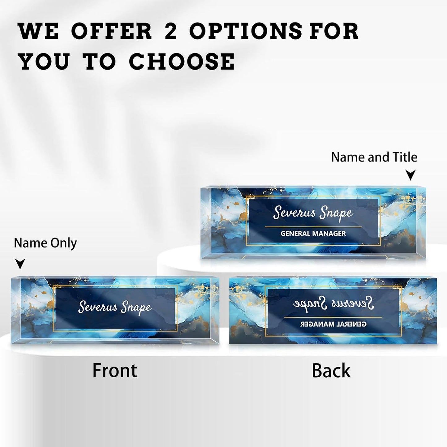 Personalized Name Plate for Desk, Custom Acrylic Desktop Accessories Office Decor for Women Men, Offices Gift for Coworkers Boss Teacher, Employee Appreciation Gifts