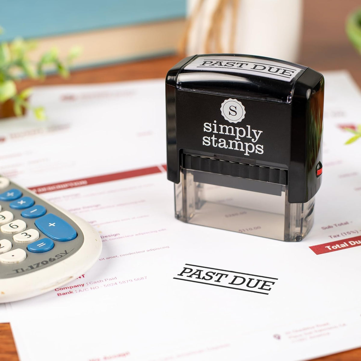 Past Due Office Stamp | 4 Different Sizes | 20 Designs | Multiple Color Options | Perfect for Quick Validation of Office Documents (Past Due, Medium)
