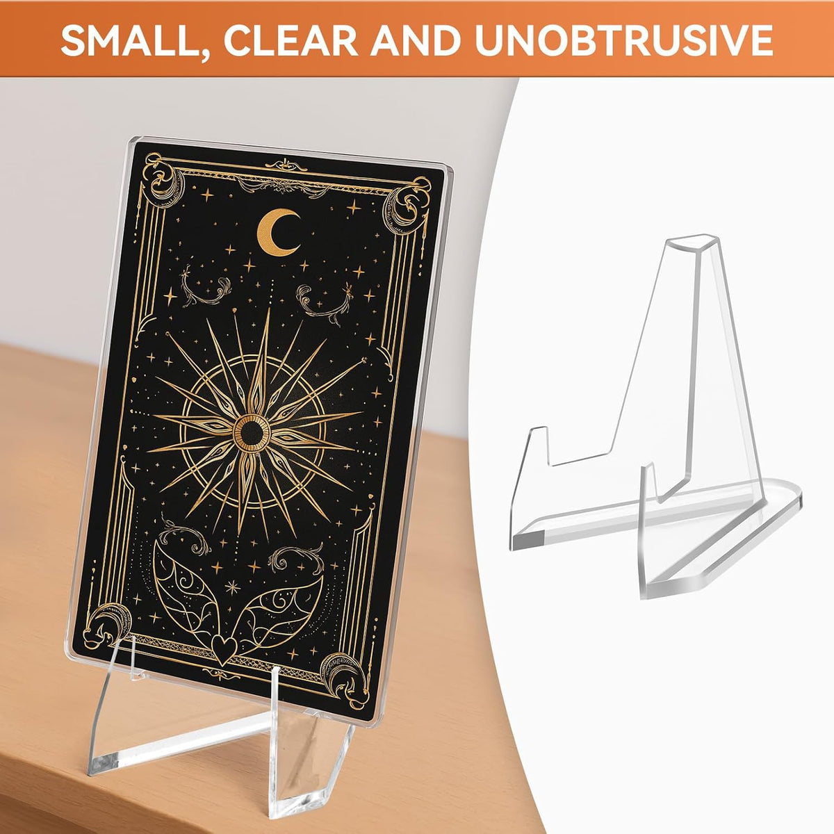 30 Packs Card Display Stand, Mini Clear Easel Stand Holder for Sports Coin Cards Reinforced Design Acrylic Versatile Use