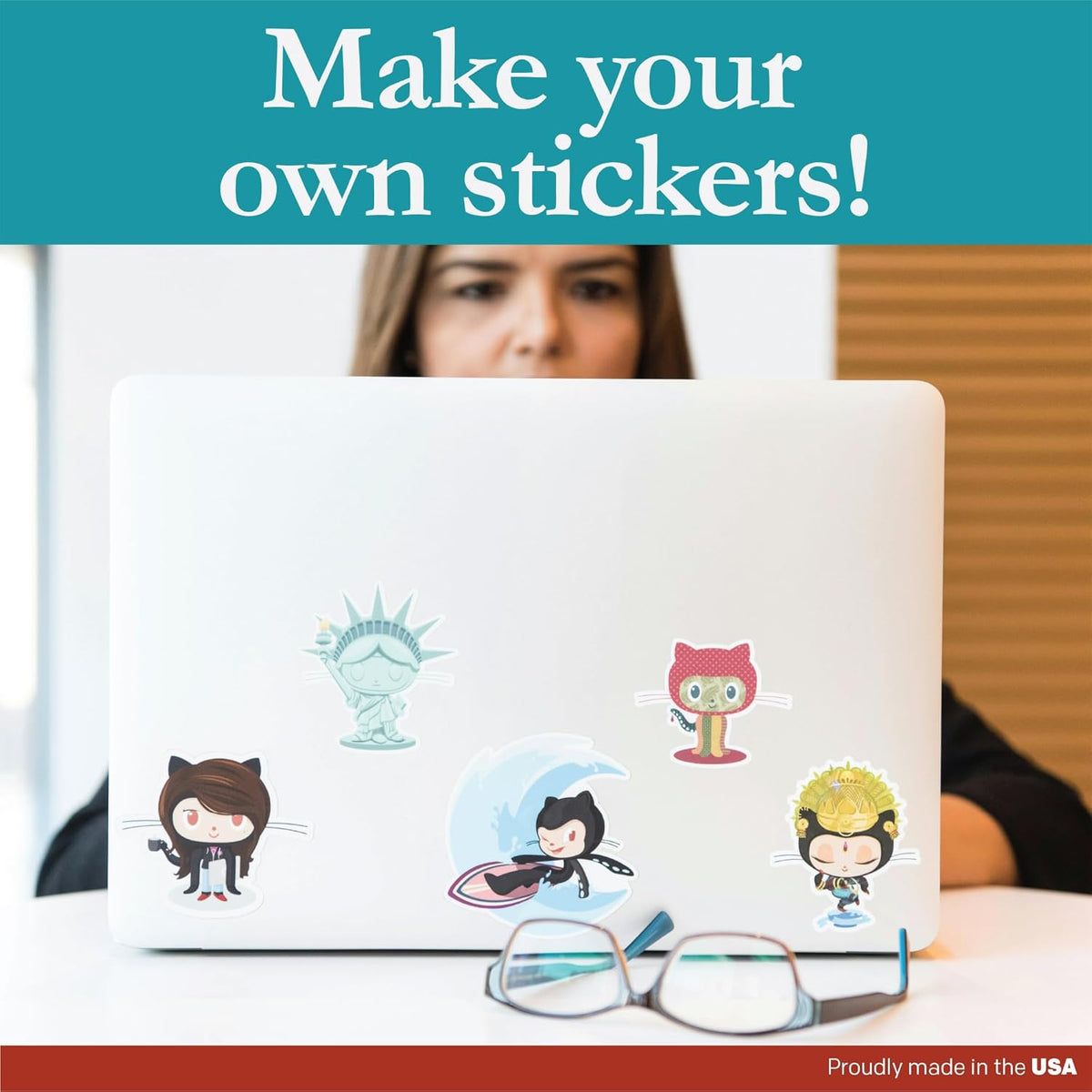 Premium Label Supply White Sticker Paper – No Back Slit - 8.5" x 11" – Laser/Inkjet Compatible – 1 per Sheet - 500 Sheets
